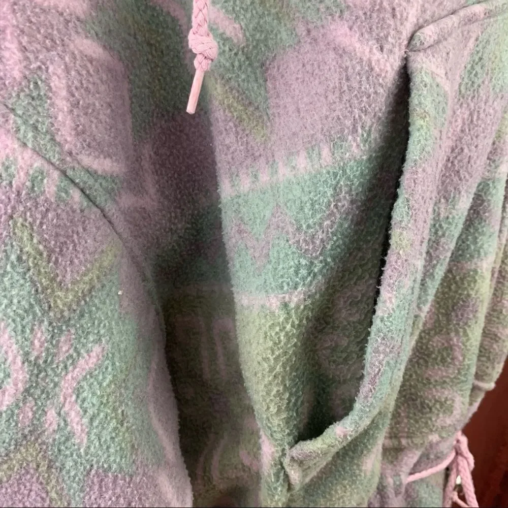 Vintage longline fleece muted southwestern print
